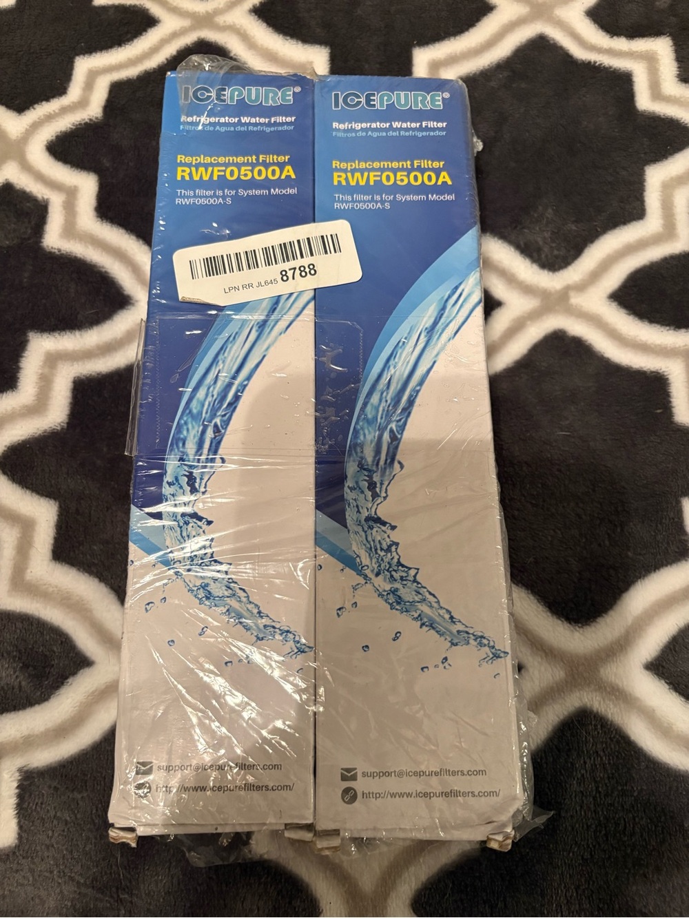 RWF0500A ICEPURE Refrigerator Water Filter Replacement. Set of 2